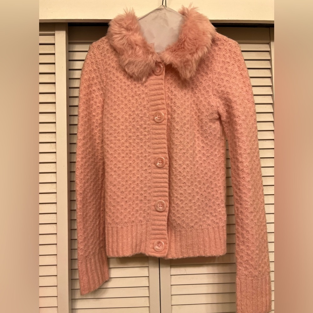Vintage J.J. Basics Pink Sweater Sz L Y2K